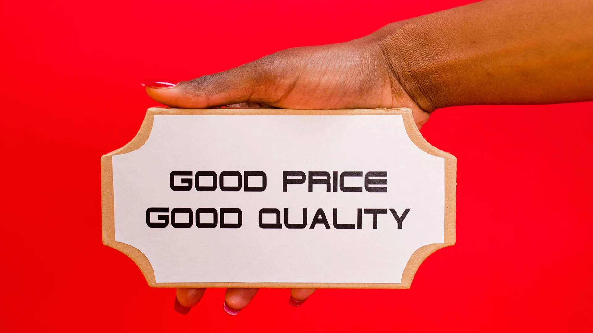 good price good quality label